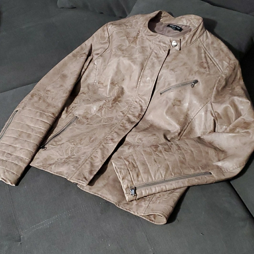 Tan Faux Leather jacket